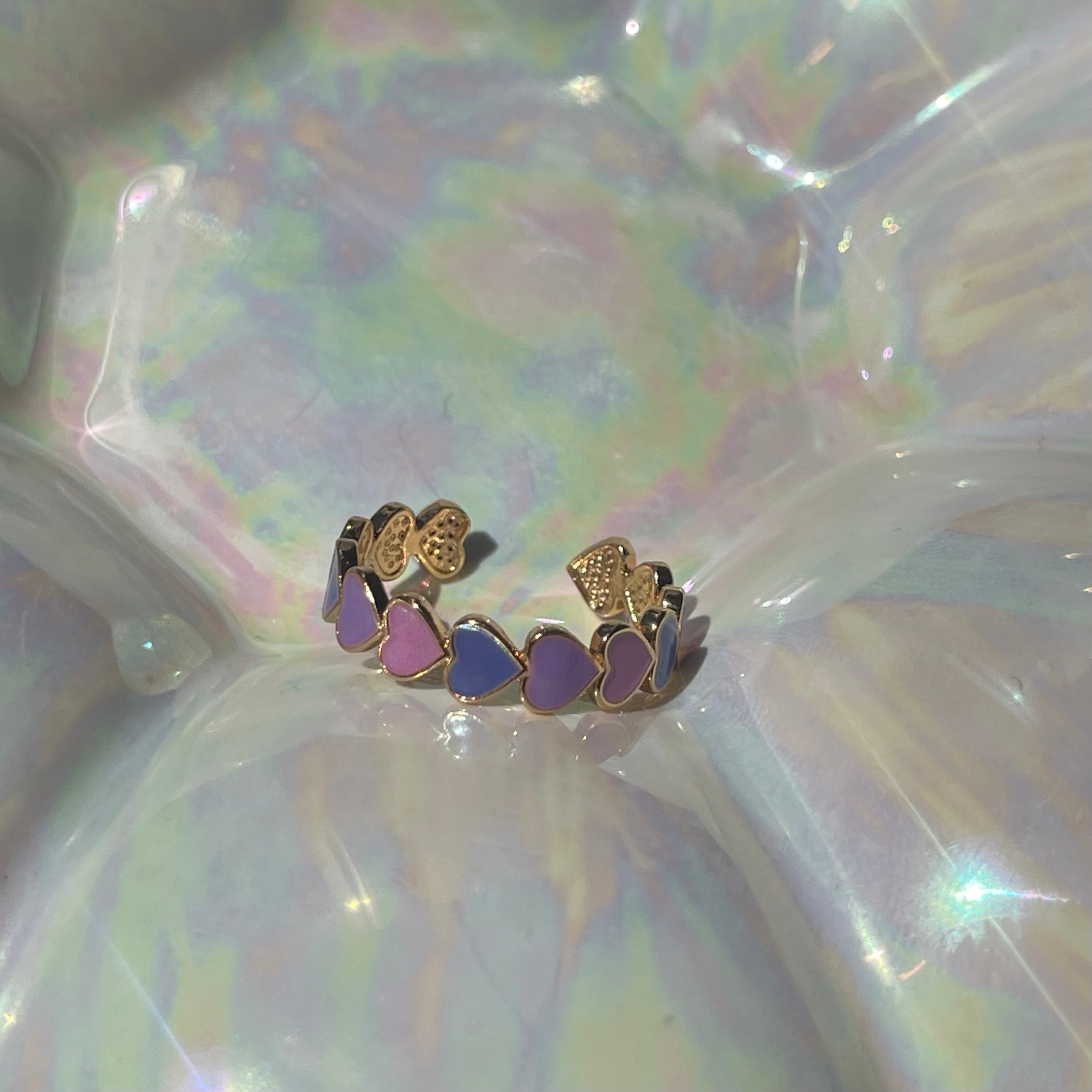 colourful hearts ring
