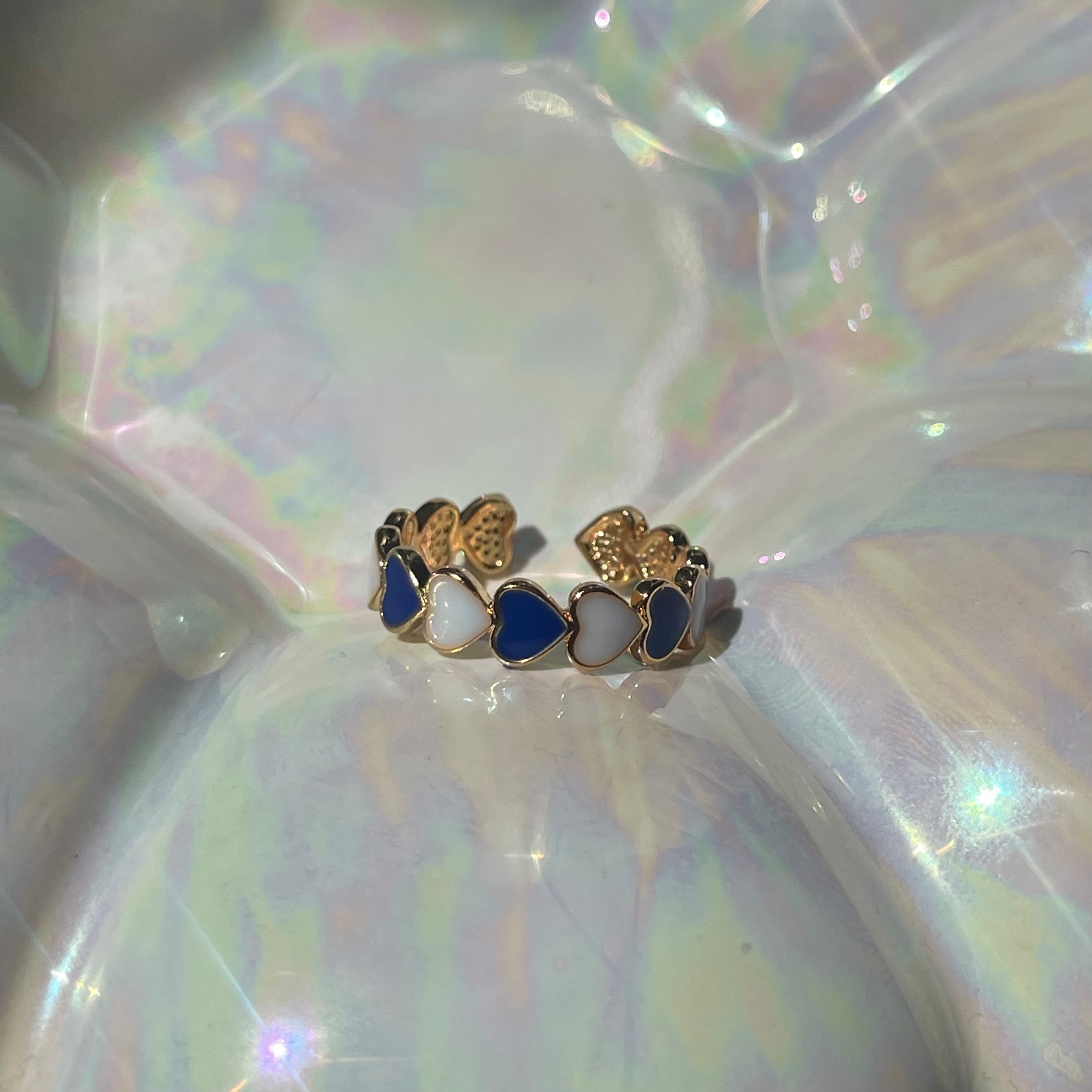colourful hearts ring