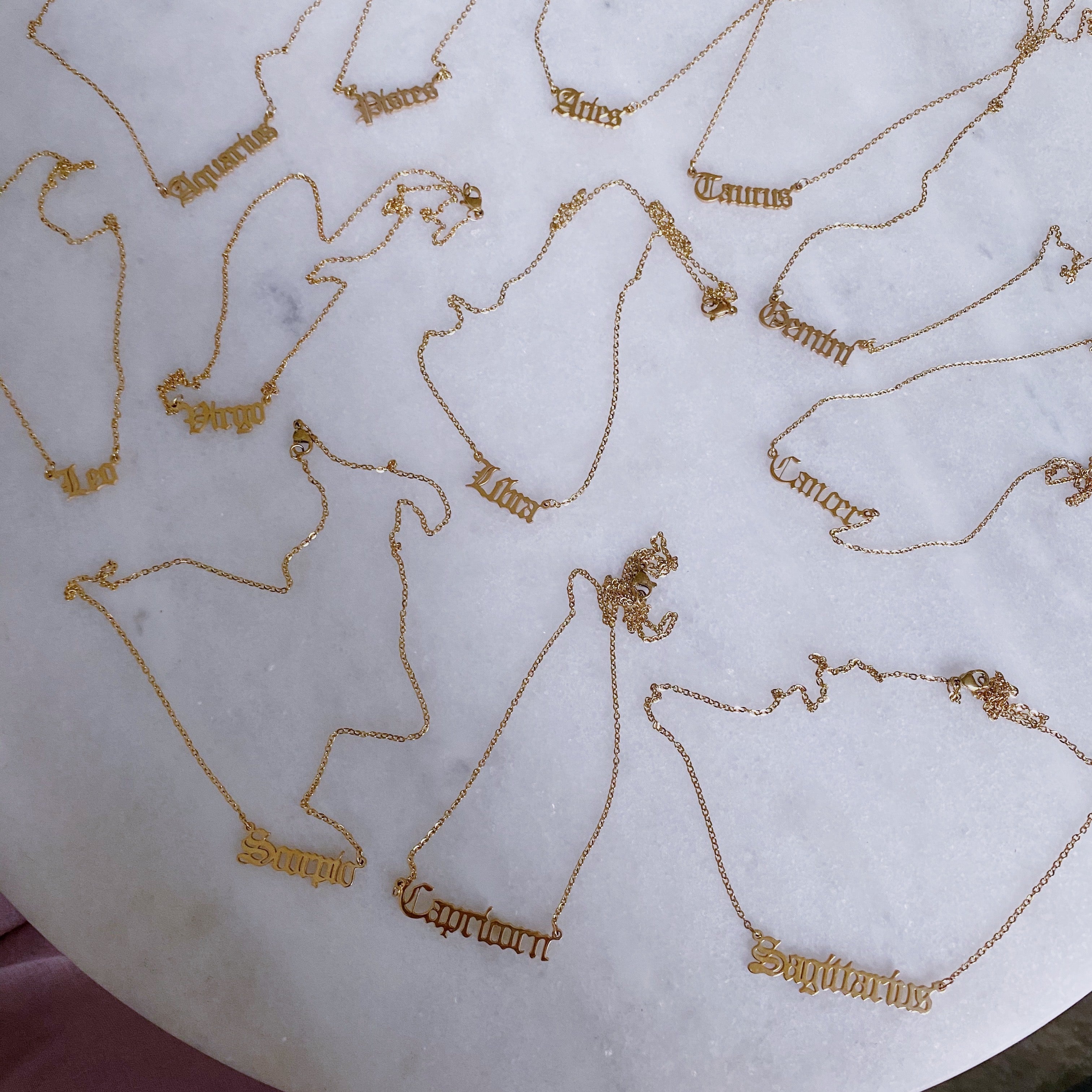 Bershka zodiac store sign necklace