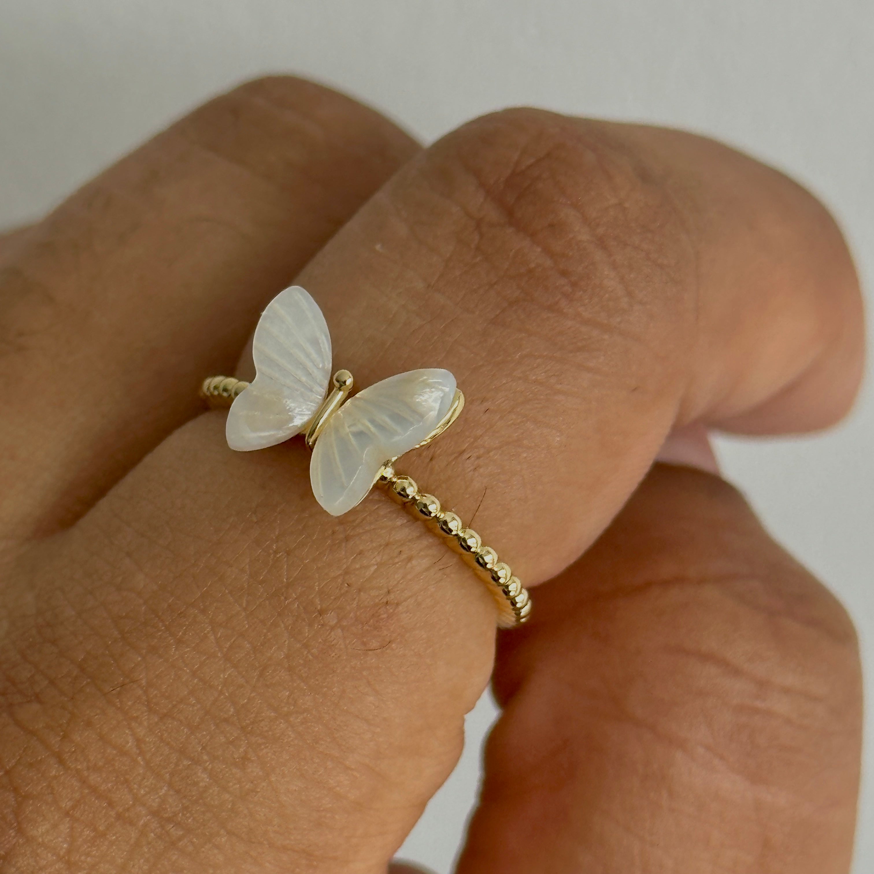 butterfly shell ring